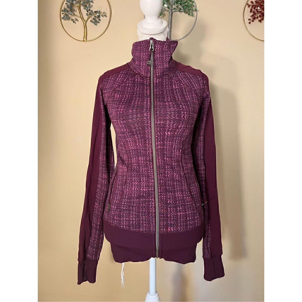 Lululemon Nice Asana Jacket Ziggy Wee August Glo / Plum Purple Size 2